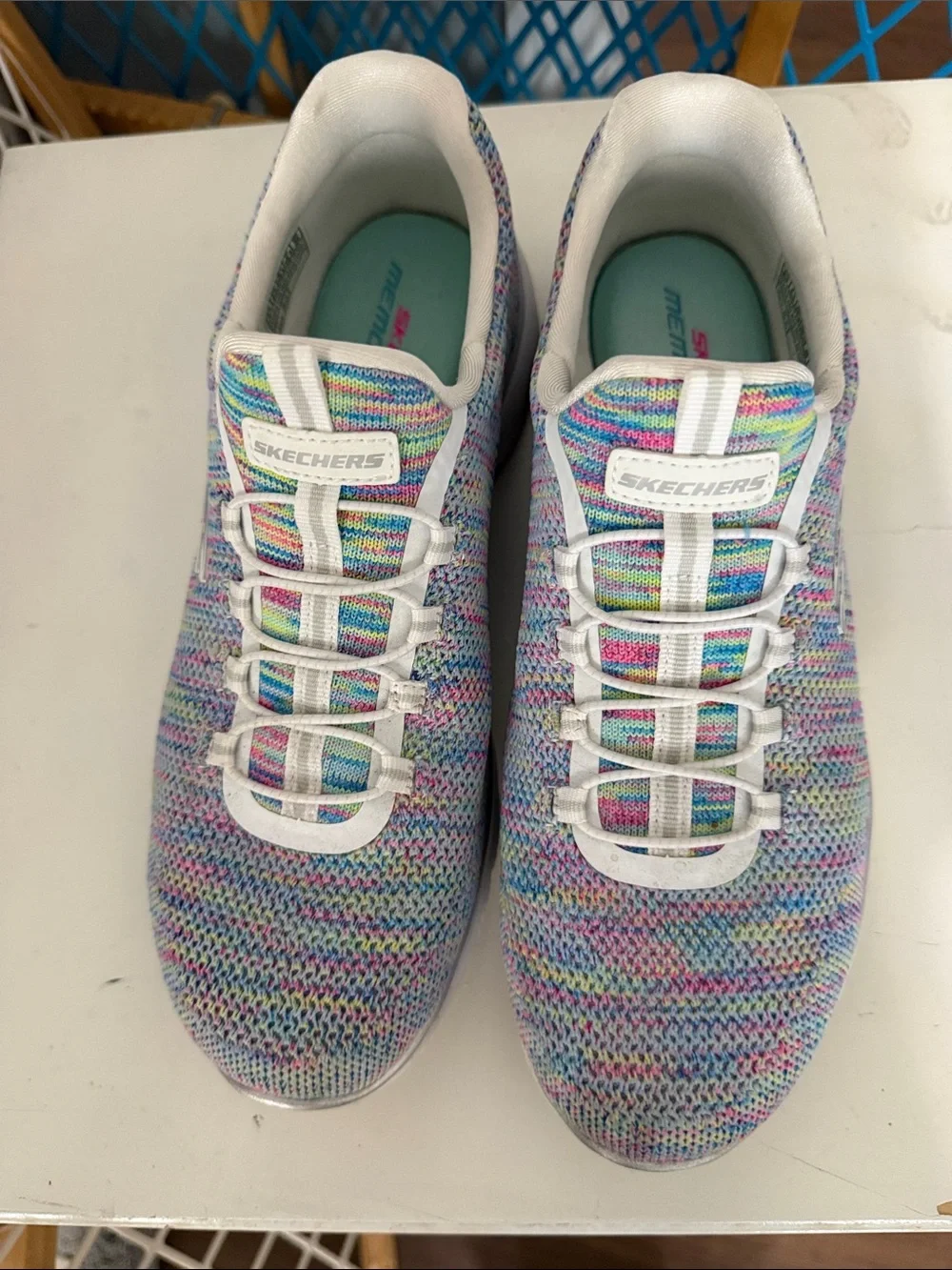 Skechers Women's Multicolor Knit Slip-On Athletic Sneakers